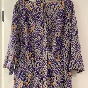 Presley Sky. Petite Large. Silk dress with belt.